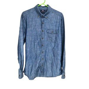 VINEYARD VINES By Shep & Ian Mens Slim Fit Crosby Shirt Size M Blue Long SL 326P